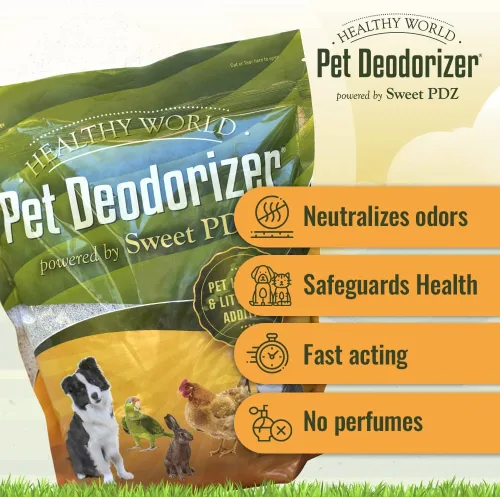 Miniatura 5 de Sweet PDZ - Desodorizador para mascotas Healthy World - Aditivo para hábitat y caja de arena para mascotas - 3.5 libras