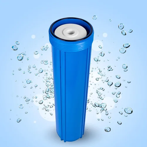 Miniatura 5 de Sistema purificador de filtro de agua azul de alta capacidad de 20 x 4.5 pulgadas para toda la casa con botón de alivio de presión, puerto de latón