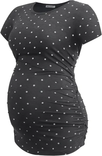 Miniatura 62 de Smallshow - Camiseta de maternidad para mujer, diseño de lados fruncidos, tipo túnica, prendas para el embarazo
