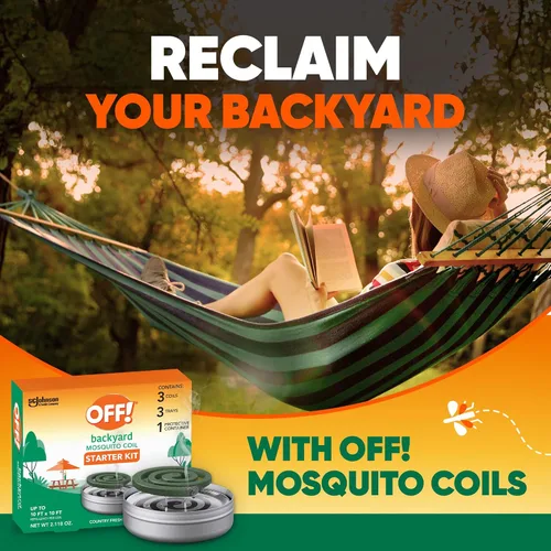 Miniatura 2 de OFF! Bobina repelente de mosquitos para patio trasero, perfecta para patios al aire libre, aroma fresco campestre, 1 unidad