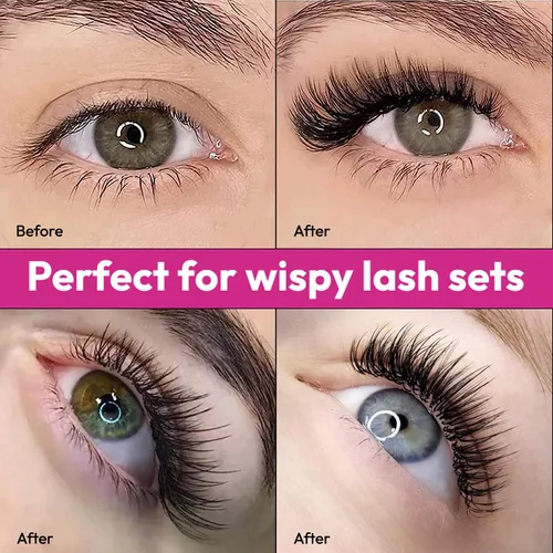 Miniatura 6 de Eyesy Lash 500 Abanicos Wispy Promade - 9D 0.05 Tamaño 8mm Rizo D - Pestañas Naturales Wispy Sueltas Abanicos de Pestañas Premade para Extensiones
