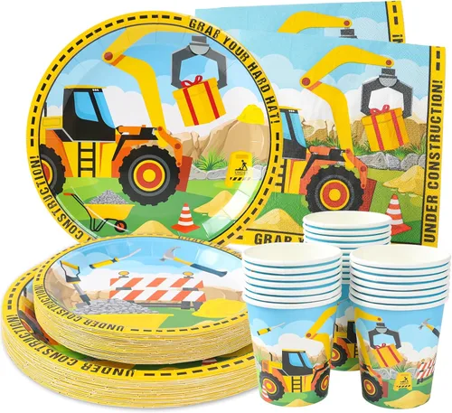 Miniatura 16 de Suministros de fiesta de leche y galletas - Sirve 24. Cenas, platos de postre, tazas, servilletas. Decoraciones de cumpleaños de galletas