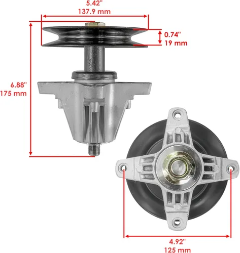 Miniatura 2 de Caltric Conjunto de husillo con perno Troy Bilt Mustang 54 Xp Mustang Xp Pivot 54 2015 2016 2017
