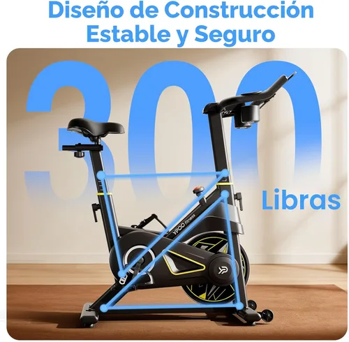 Miniatura 3 de YPOO Bicicleta estática, resistencia magnética ajustable, bicicletas estacionarias para cardio en casa con aplicación exclusiva, bicicleta