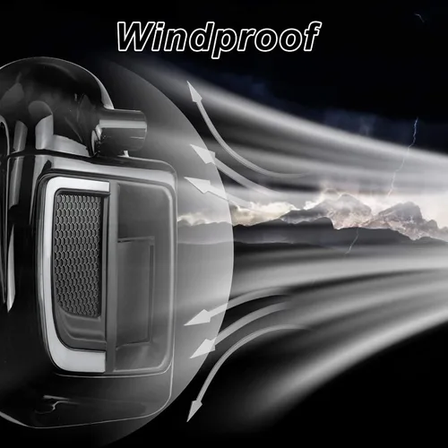 Miniatura 7 de Guantera de carenados de pierna ventilada inferior con protector de motor, parrillas, luces y cubierta de placas sólidas compatible con Harley