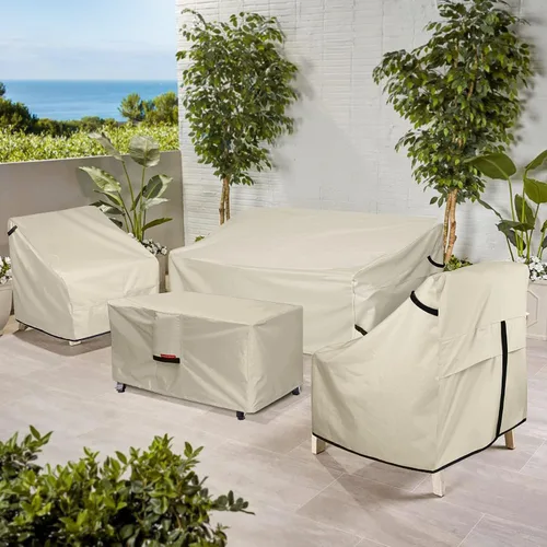 Miniatura 3 de Porch Shield - Funda impermeable para hoguera de patio 600D, rectangular para exterior, protector de caja de cubierta para mesa de fuego - 43 x 22