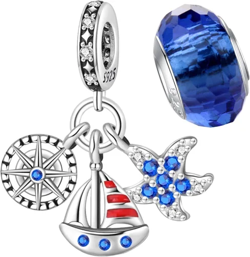 Miniatura 129 de LNQOBU Happy Life - Colgante para pulseras de abalorios, plata de ley 925 para mujer (con un espaciador de cuentas)