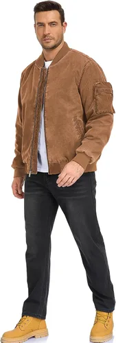 Miniatura 5 de Oymyakon Chaqueta bomber acolchada para hombre, lavada para otoño e invierno, cálida, chaquetas militares informales, abrigos acolchados