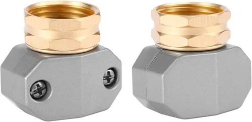 Miniatura 4 de Acoplamiento hembra de zinc y aluminio, se adapta a todos los accesorios de reparación de manguera de jardín de 5/8 pulgadas y 3/4 pulgadas, paquete