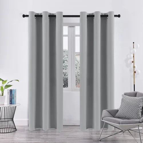 Miniatura 36 de Pickluc Cortinas Opacas Azul Marino para Sala de Estar, Cortinas Bloqueadoras de Luz con Ojales, Aislamiento Térmico, Reducción de Ruido, 52 Azul