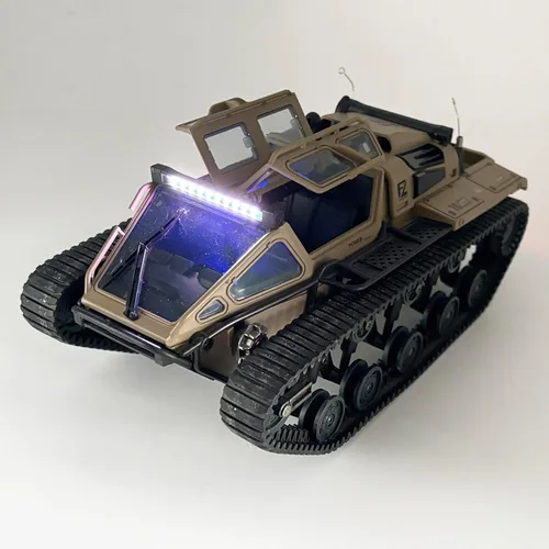 WPLDEWAN Coche tanque RC escala 1/16 Tanque de control remoto todoterreno RC Crawler 4WD RTR 360 ° giratorio a la deriva caja de cambios de motor