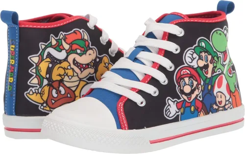 Miniatura 7 de SUPER MARIO Brothers Mario Luigi Nintendo - Zapatos deportivos de caña alta y con cordones para niños pequeños talla 7 a 12