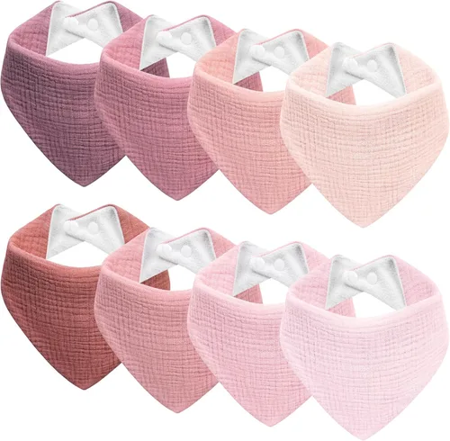 Miniatura 10 de Baberos de muselina para bebé, baberos de bandana para babeo para bebés niñas y niños, recién nacidos, niños pequeños, babeo y dentición Azul macaron