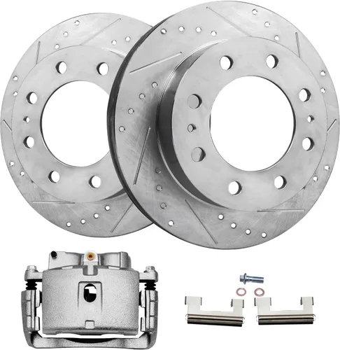 Miniatura 27 de Detroit Axle - Kit de freno delantero para Honda Odyssey 1999-2004 MDX 2001-2002 Rotores de freno perforados y ranurados Frenos de disco Pinza
