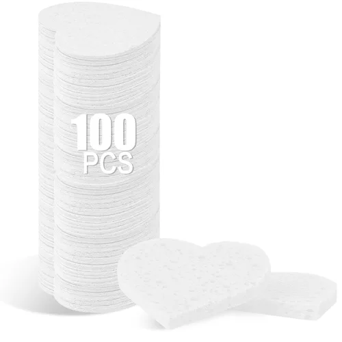 Miniatura 22 de 50 esponjas faciales comprimidas, esponja facial de celulosa 100% natural, esponjas cosméticas profesionales de spa para limpieza facial, mascarilla