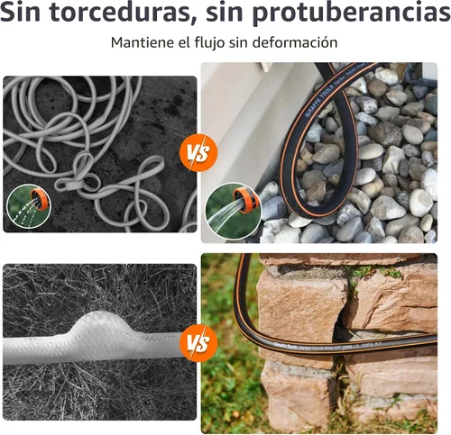 Miniatura 6 de Giraffe Tools Manguera Líder 5/8 pulgadas x 2.5 pies para Jardín, Manguera de Agua Resistente, Manguera Híbrida Corta Flexible y Ligera