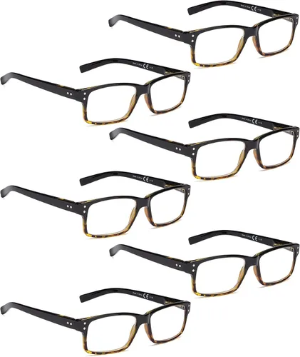 Miniatura 20 de LUR Lentes de lectura (6 unidades, bisagra de resorte, cómodos lectores de plástico (transparente)
