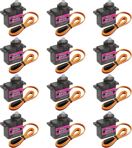 Miniatura 10 de 8PCS MG90S 0.32 oz Micro Servo Motor Metal Gear para RC Robot Car Avión Helicóptero Mini Servos para Arduino Project