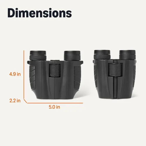 Miniatura 5 de Amazon Basics Prismáticos compactos de 7 x 25, óptica FMC, prisma BAK-4, diseño portátil ligero para viajes y uso al aire libre, color negro