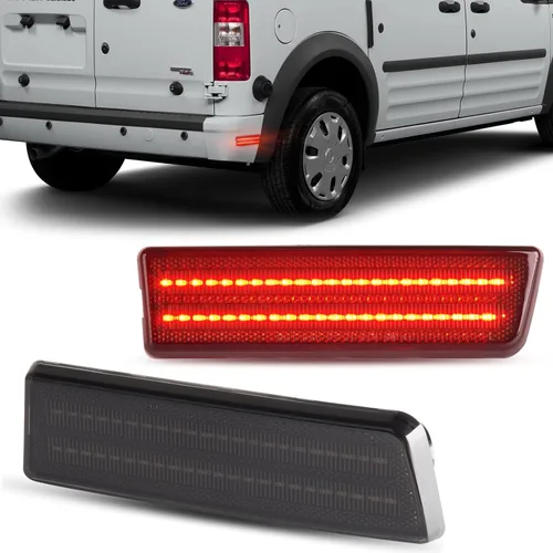 Miniatura 7 de Gempro Luces de Marcador Lateral LED para Ford Transit Connect 2010-2013 Ámbar Refledores de Parachoques Delantero Lámparas Lente Ahumada, 2 Piezas