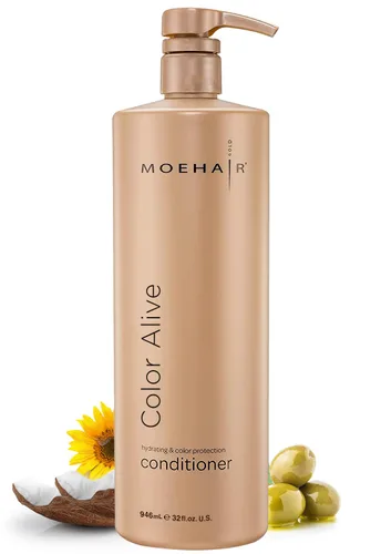 Miniatura 8 de MOEHAIR Acondicionador Color Alive (12 onzas líquidas), acondicionador hidratante y nutritivo para cabello teñido Reduce la sequedad del cuero