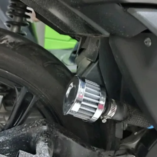 Miniatura 6 de BESULEN Filtro de admisión de aire y respiradero, filtro de aire frío universal de 0.47 pulgadas, filtro de admisión de aire de ventilación turbo