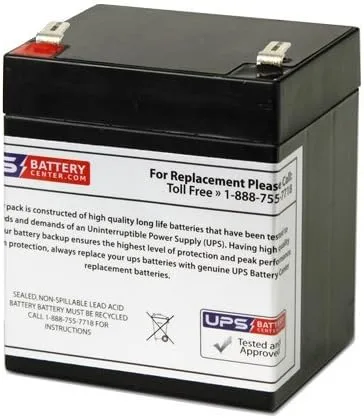 La batería AGM F2 de 12 V 5Ah reemplaza a HRL1223W FR, PWHR1227W2, 58700033, LC-R125P1, LCR12V5P1, B00650, WKA12-5.5F2, (12v - 5 ah, 5.0 ah, 5.4 ah,