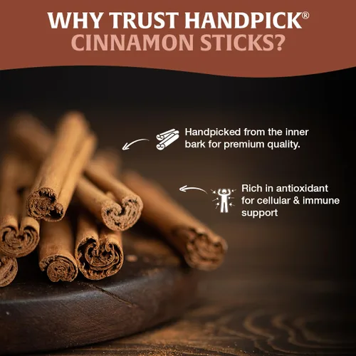 Miniatura 6 de HANDPICK, varitas de canela (7 onzas) 100% crudas, sin organismos genéticamente modificados, sin gluten Calidad premium Bolsa resellable