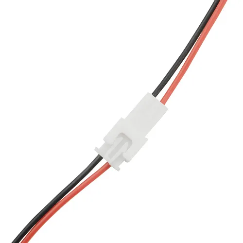Miniatura 5 de 100 unidades (50 pares) 0.100 in 2PIN hembra y macho enchufe de conexión con conector de terminal rojo negro cable compatible con JST-XHP 7.874 in