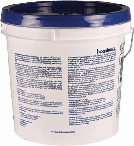 Miniatura 2 de Detergente en polvo industrial de bajo contenido en espuma Boardwalk BWKHURACAN40, aroma fresco a limón, balde de 40 libras