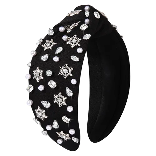 Miniatura 27 de mokkia Diadema de Navidad para Mujeres Accesorios de Navidad Lazo de Navidad Reno Copo de Nieve Diadema Rojo Verde Joyería con Perlas y Pedrería