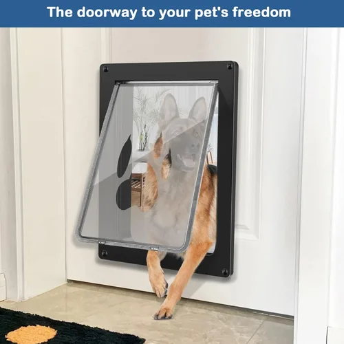 Miniatura 2 de CEESC Puerta Grande para Perros para Mascotas de Hasta 100 lb, Puerta para Mascotas Resistente a la Intemperie para Gatos y Perros, Duradera, Panel