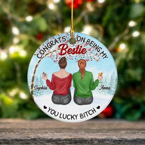 Miniatura 3 de Ideas de regalos para mejores amigos, felicitaciones por ser mi Bettie You Lucky, adorno de Navidad personalizado, regalos para mejores amigos