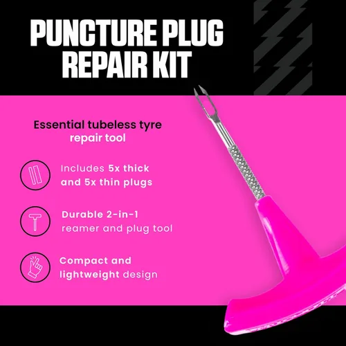 Miniatura 2 de Muc-Off Kit de tapones de punción - Reparación de pinchazos de neumáticos sin cámara con tapón y tapones