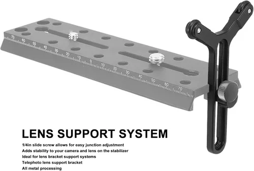 Miniatura 3 de Soporte Y con ruedas dobles, sistema universal de soporte de lente en forma de Y para estabilizador de cámara S SC, carga de 11.0 lbs