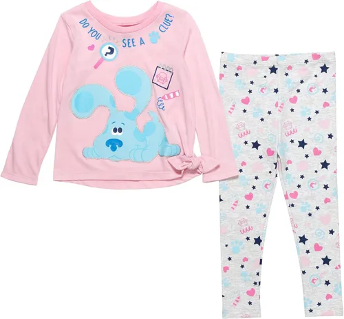 Miniatura 5 de Blue's Clues & You! Conjunto de camiseta y leggings de manga larga con estampado anudado