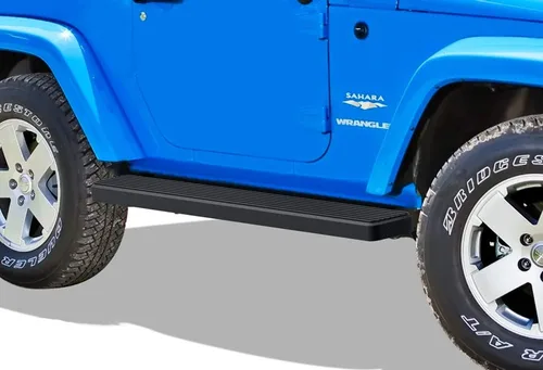 Miniatura 10 de iBoard estribos para Jeep Wrangler Sport Utility 2007-2017, 2 puertas, Negro