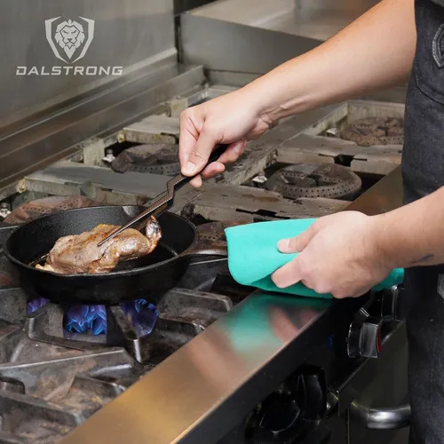 Miniatura 9 de Dalstrong Juego de Pinzas Profesionales para Alimentos y Pinzas de Cocina de 2 piezas (6.5" y 10") - Alta Precisión, Recubrimiento de Titanio Negro