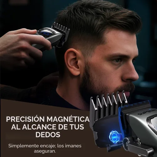 Miniatura 3 de SUPRENT Cortapelos Profesionales para Hombres, juego de cortapelos inalámbricos y recortadora de corte al ras, kit de corte de pelo con velocidad
