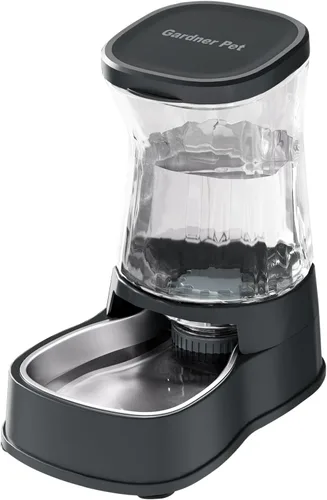 Gardner Pet - Dispensador automático de agua para perros, bebedero de gravedad de acero inoxidable, 100% libre de BPA, cuencos de alimentación de
