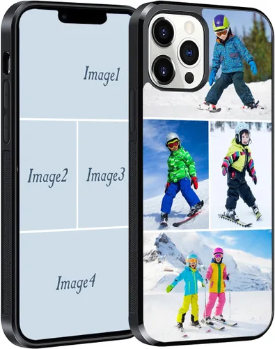 Funda de teléfono con fotos personalizadas compatible con iPhone 17/17 Air/16/15/14/13/12/11 Pro Max/Mimi/Xs Max/Xr/7/8 Plus/Samsung Galaxy 4 Collage