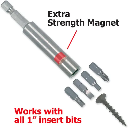 Miniatura 3 de IVY Classic 44600 1/4" x 2-3/8" Hex Magnetic Bit Holder Impact Plus 1/Card