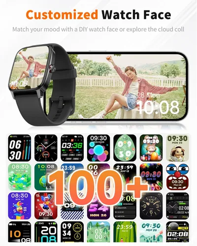 Miniatura 6 de Reloj inteligente para hombres y mujeres, llamada Bluetooth, pantalla táctil HD de 1.85 pulgadas, reloj inteligente de voz AI, rastreador