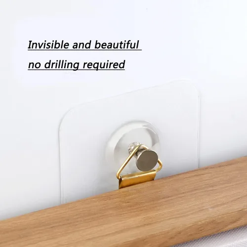 Miniatura 7 de Paquete de 14 ganchos de pared de 13 libras (máximo), colgadores de pared sin clavos, ganchos adhesivos de pared, impermeables y resistentes al