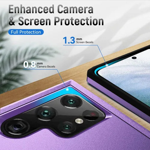 Miniatura 3 de Funda para Samsung Galaxy S22 Ultra, amortiguador+duradera+funda a prueba de golpes para Galaxy S22 Ultra, morado Púrpura