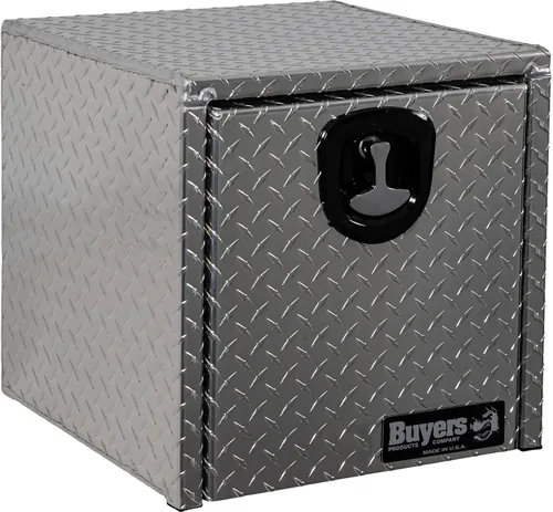 Miniatura 27 de Buyers Products 1705148 - Caja de camión de aluminio diamantado para debajo de la carrocería con pestillo de mango en T, 14 x 12 x 16 pulgadas