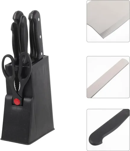 Miniatura 9 de UPKOCH Juego de cuchillos de cocina de acero inoxidable, tijeras no plásticas, suministros de cocina esenciales para uso en el hogar, restaurante