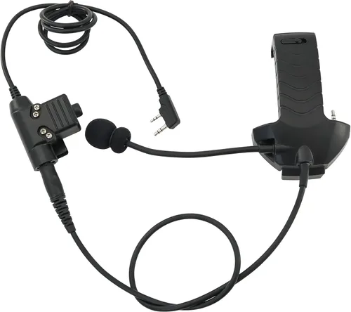 Miniatura 4 de Micrófono y PTT para Auriculares con Cancelación de Ruido Walkerrazor Airsoft (Negro)