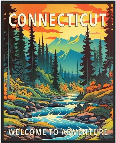 Miniatura 26 de Póster artístico de Alaska, decoración artística de paisaje retro de Estados Unidos, pintura de montaña y paisaje de aventura para dormitorio, sala