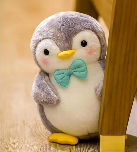 Miniatura 4 de Pingüino de peluche de animales del océano, juguetes de muñecas, decoraciones de regalos para niños y niñas, 10 pulgadas (azul)